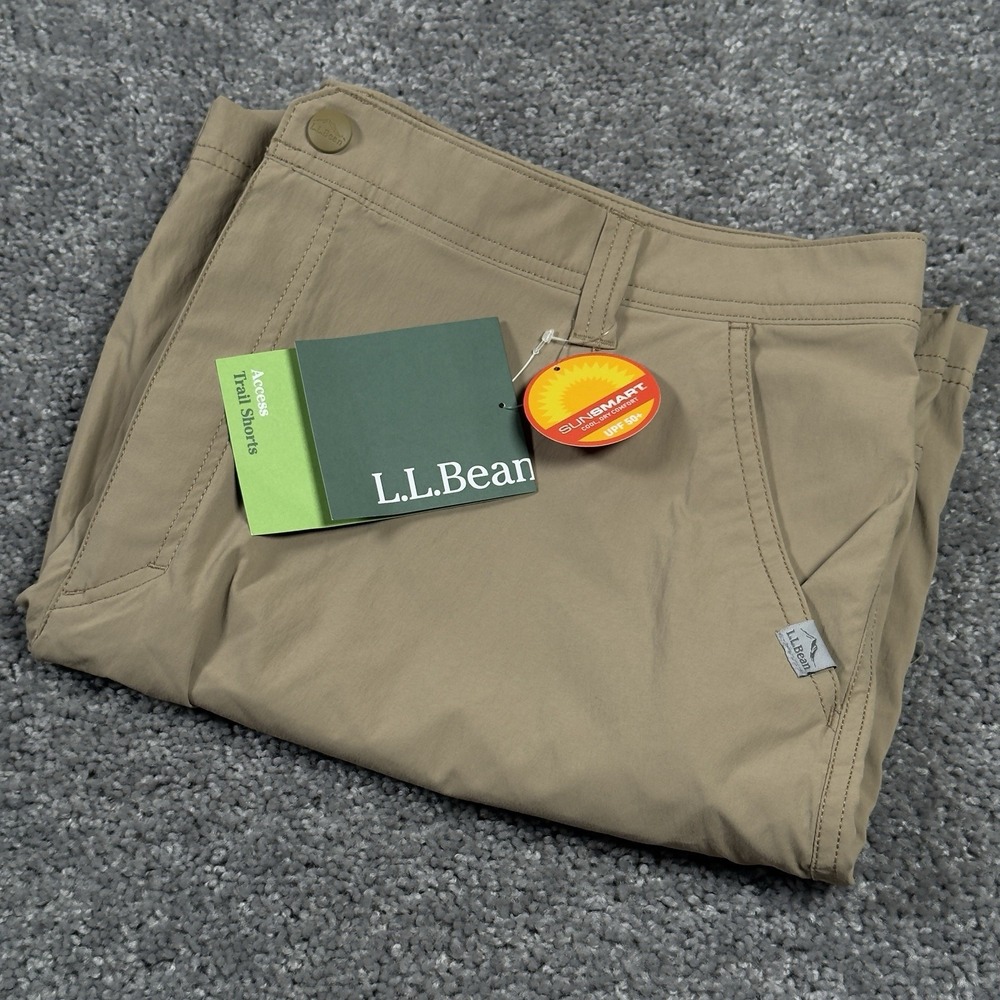 L.L. Bean Access Trail Shorts Men's 40W DK Driftwood Hiking Trail Outdoor NWT